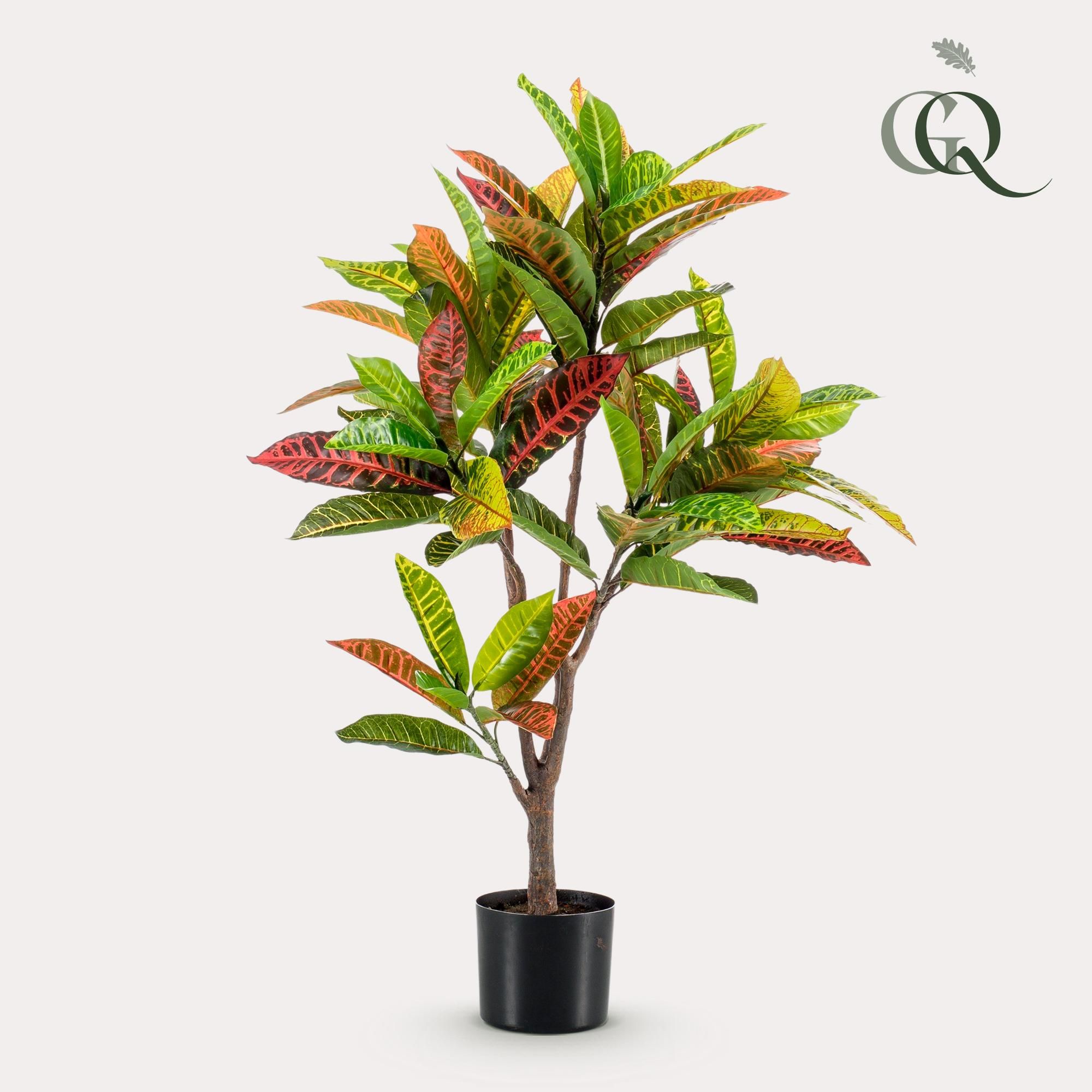 Croton Codiaeum Kunstpflanze mit bunten Blättern
