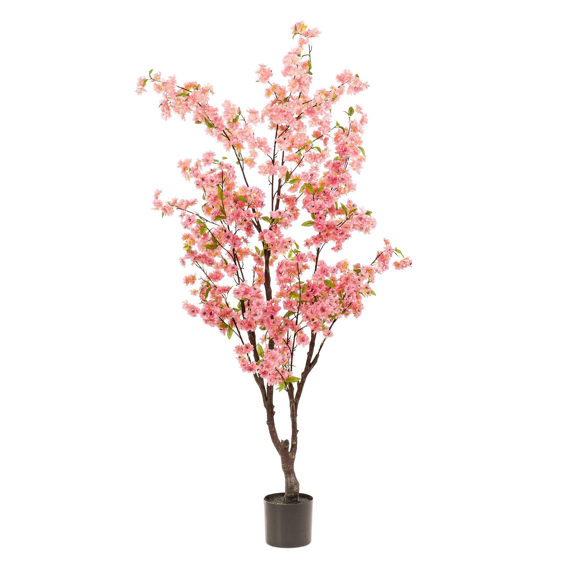 Kunstpflanze Prunus Kirschblüte – Rosa – 175cm