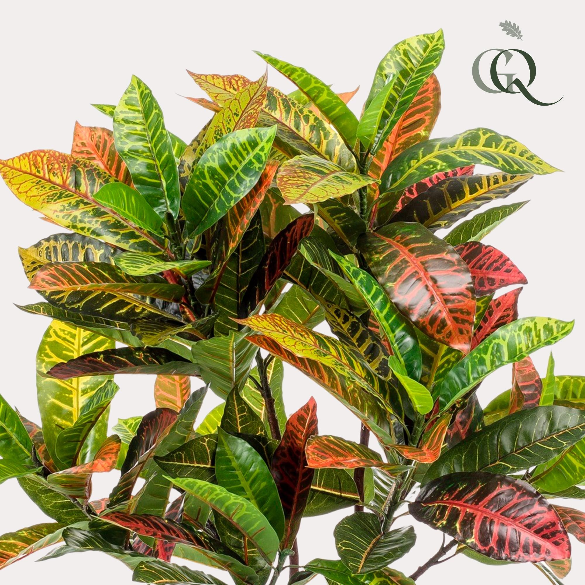 Kunstpflanze Croton Codiaeum mit bunten Blättern