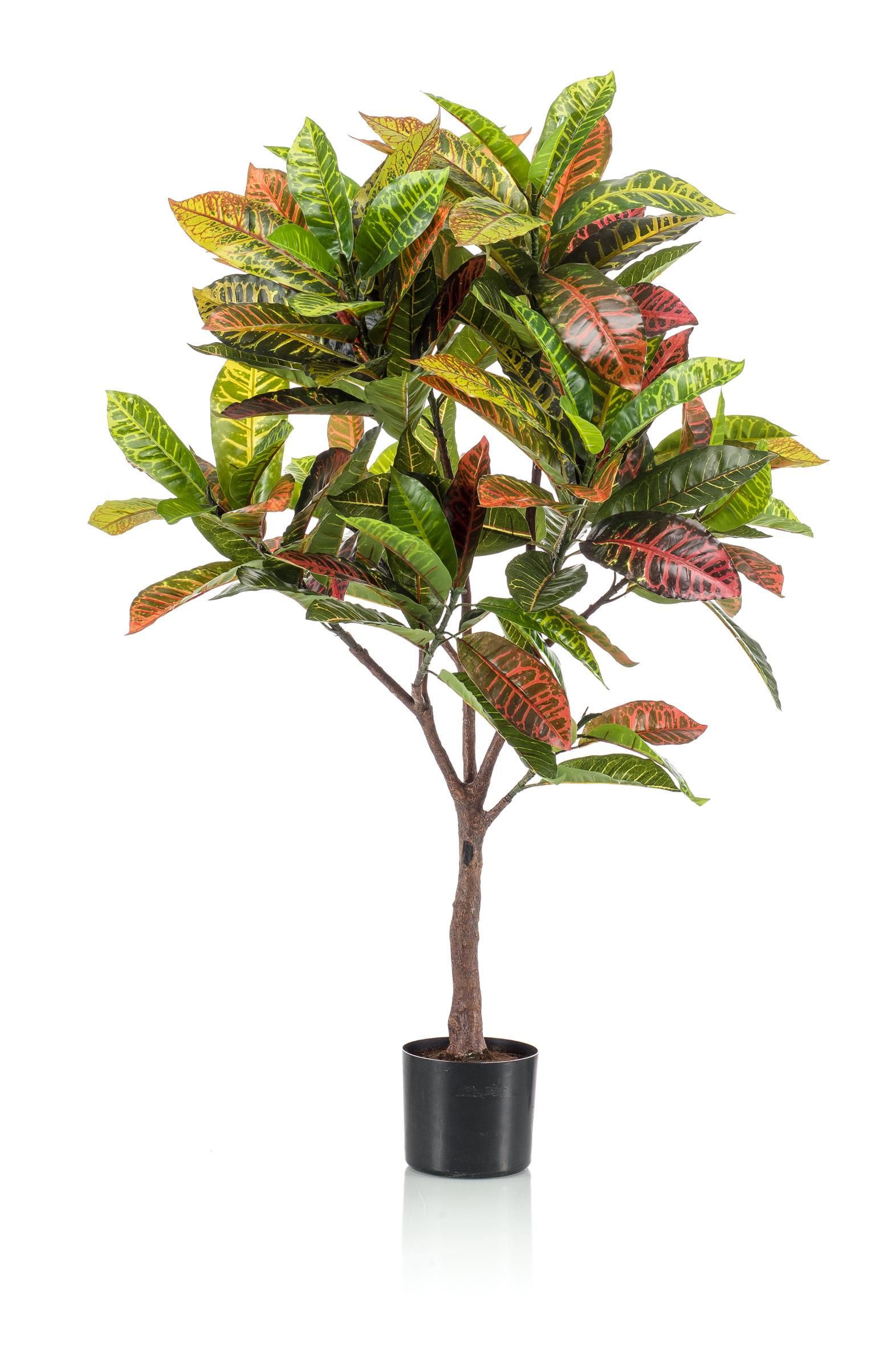 Kunstpflanze Croton Codiaeum mit bunten Blättern