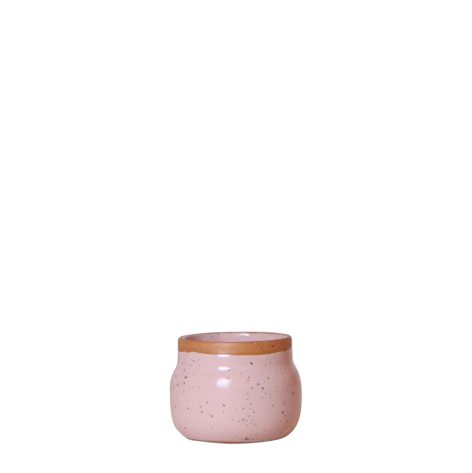 Vintage Keramik Blumentopf in Rosa