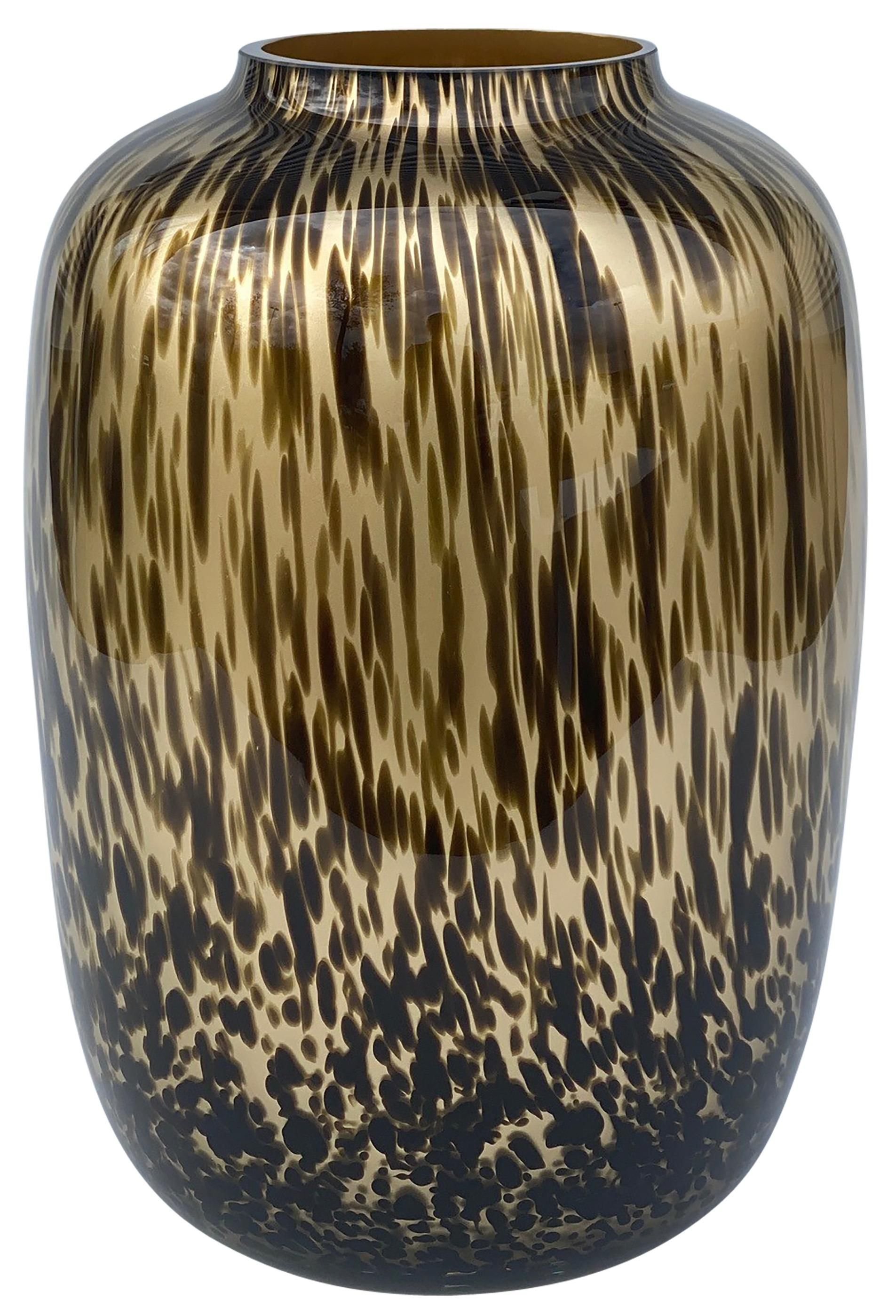 Artic Gold Cheetah Glasvase