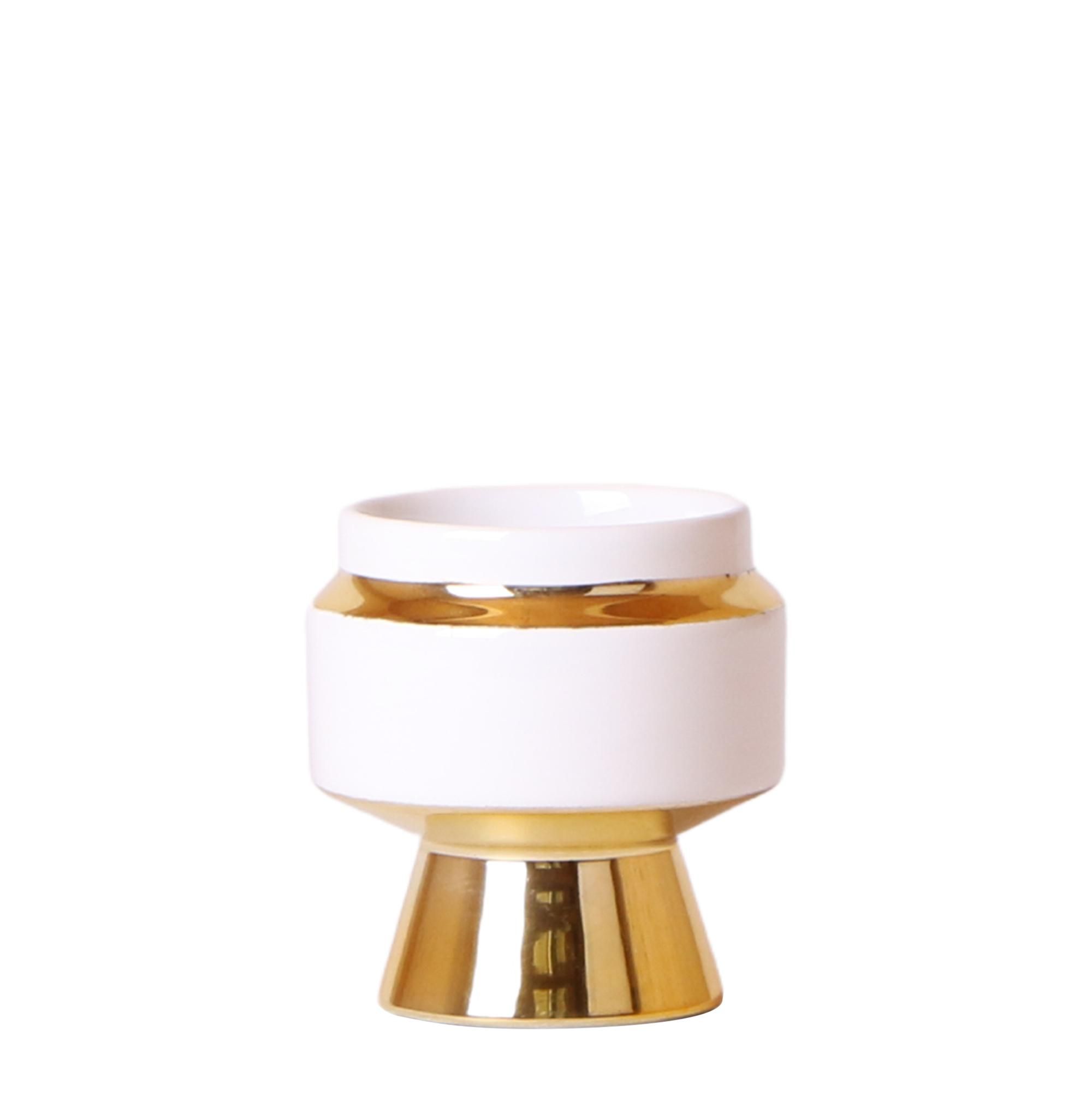 Le Chic Keramik Blumentopf mit goldenen Details