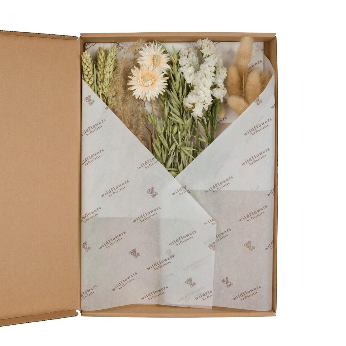 Getrocknete Blumen im Briefkasten – Natural – 5 Stiele – ca. 30cm