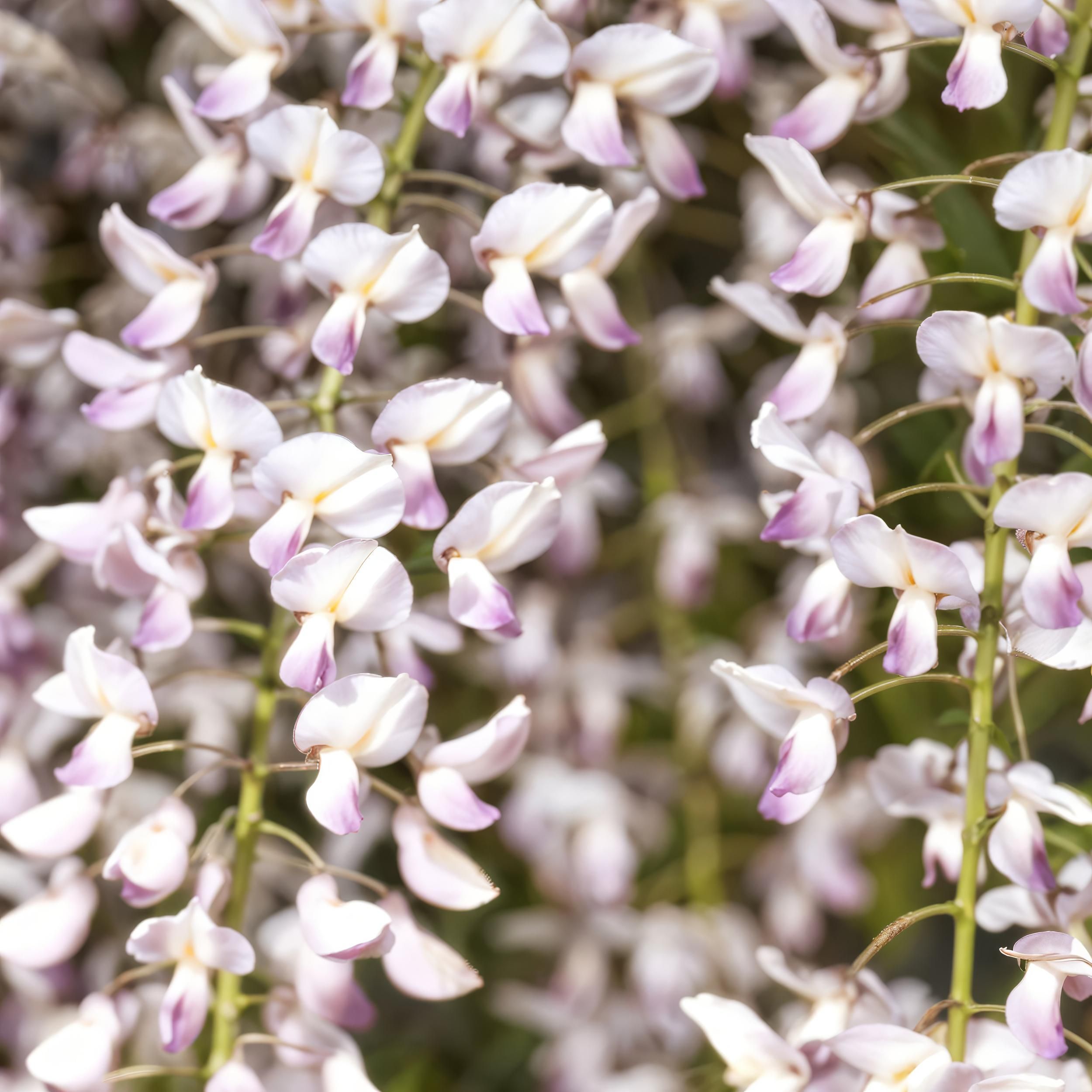 Blauregen Wisteria floribunda Rosea Kletterpflanze mit rosa Blüte