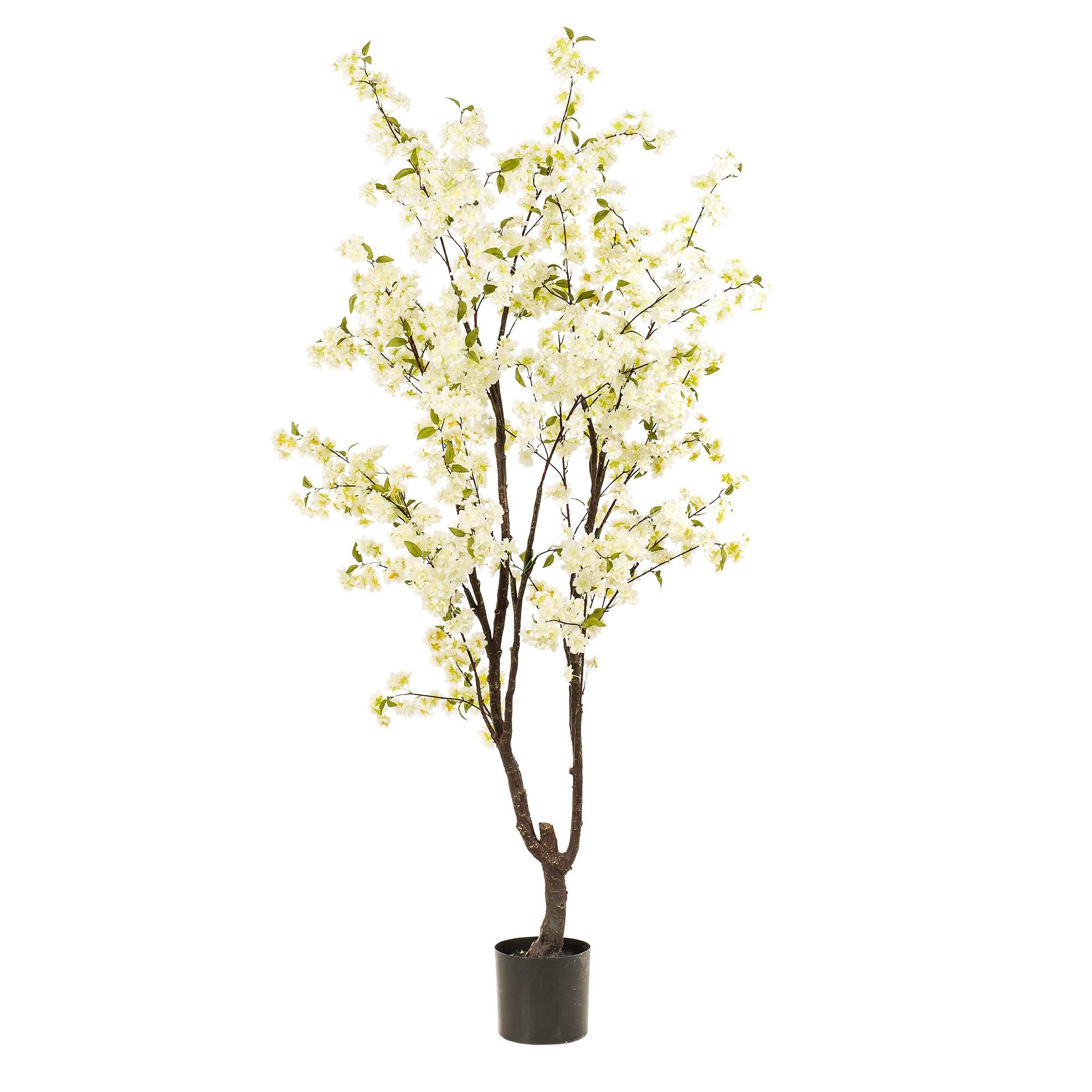 Kunstbaum Prunus Kirschblüte Weiß - 210cm künstliche Pflanze