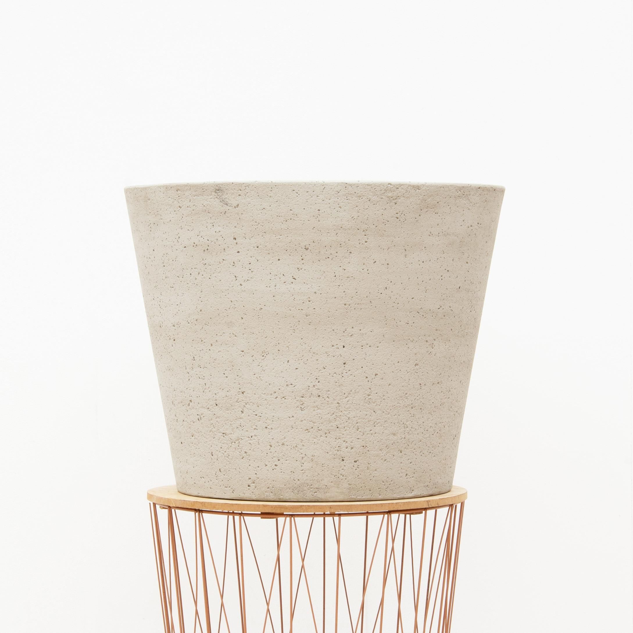 Beige Übertopf Bucket L - Eleganter Pflanzbehälter