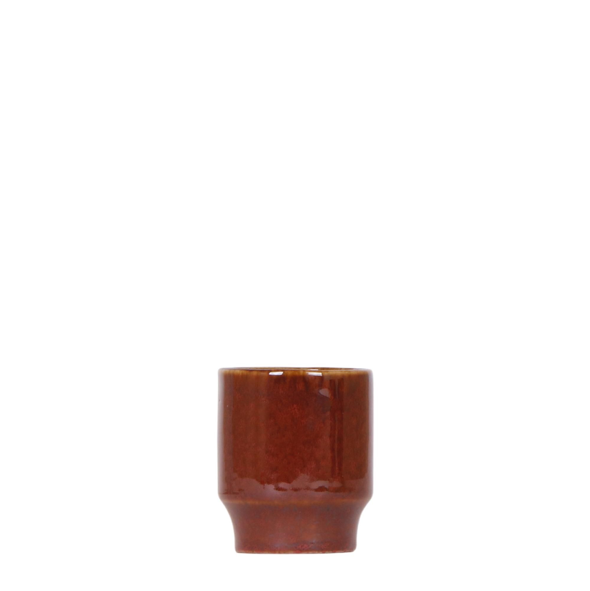 Keramik Deko Blumentopf Classy Braun