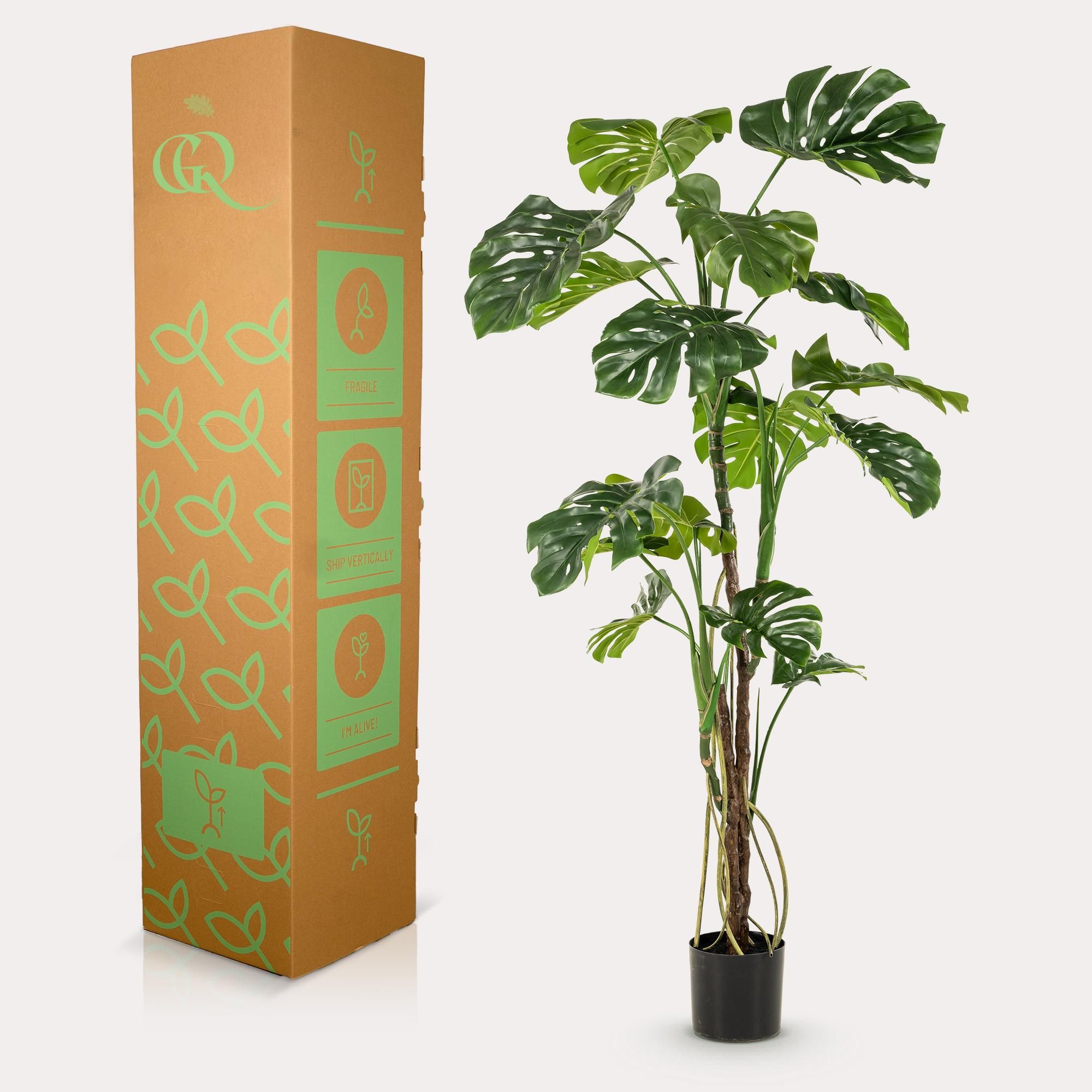 Kunstpflanze Monstera – 180cm – Ideal als Gartenpflanze