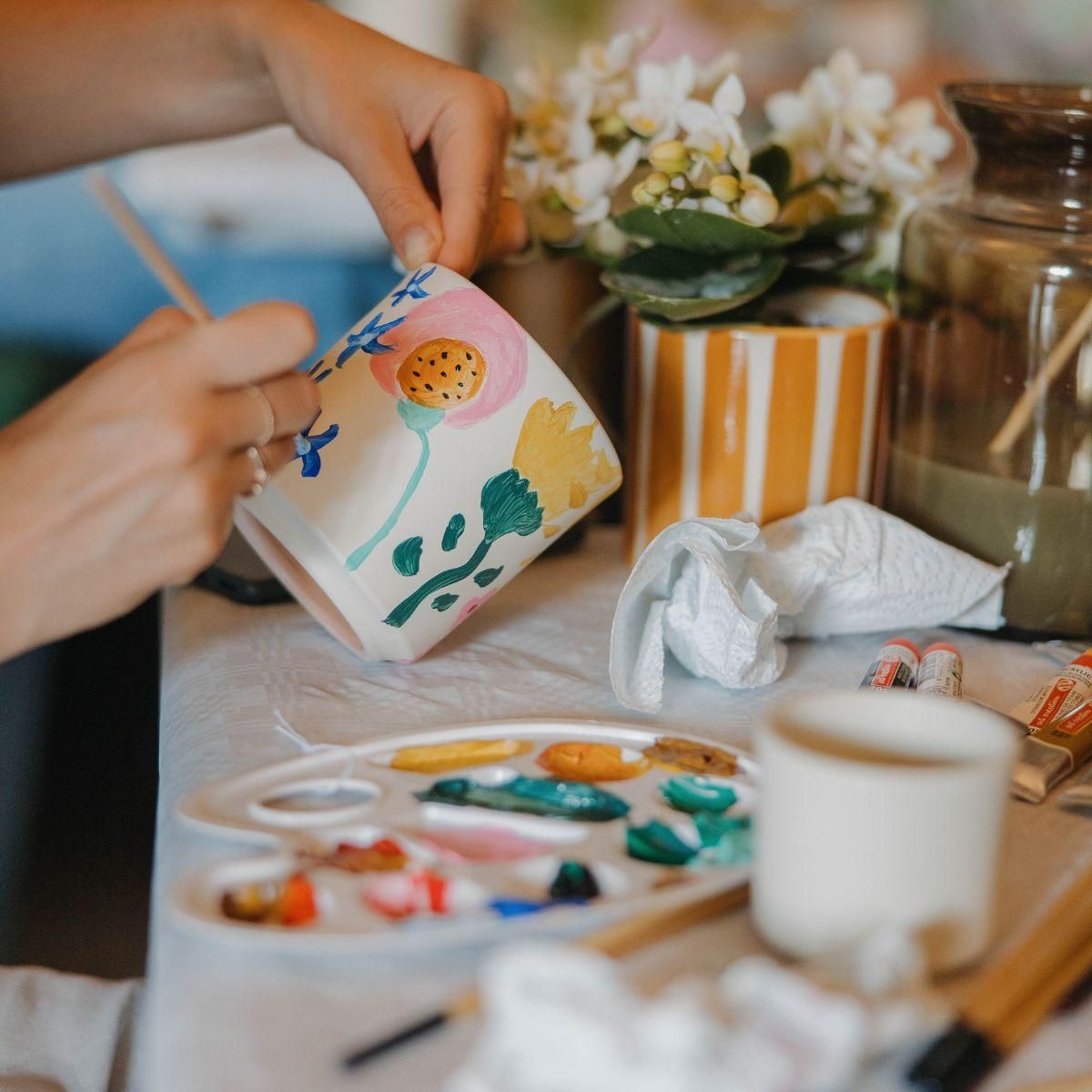 Blumentöpfe Bemal-Set für kreative DIY Projekte