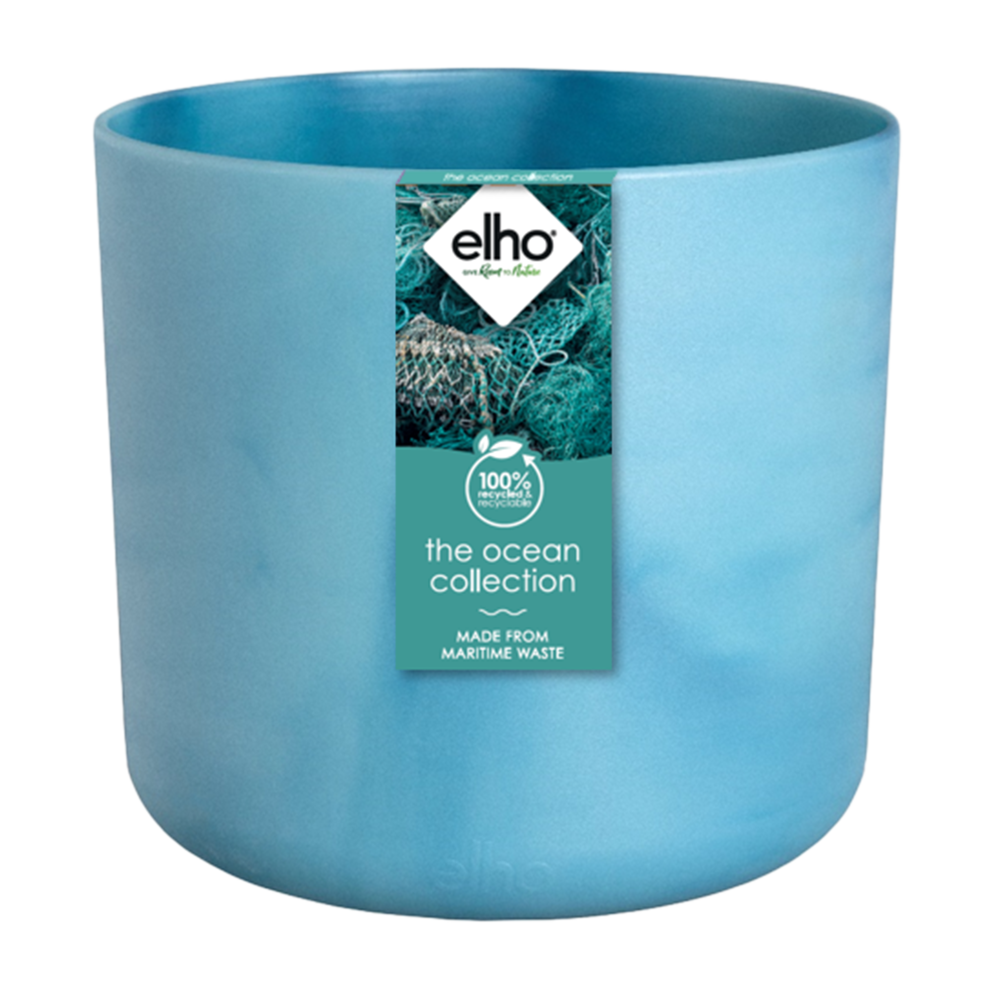 Runder Elho Ocean Pflanztopf Atlantic Blue