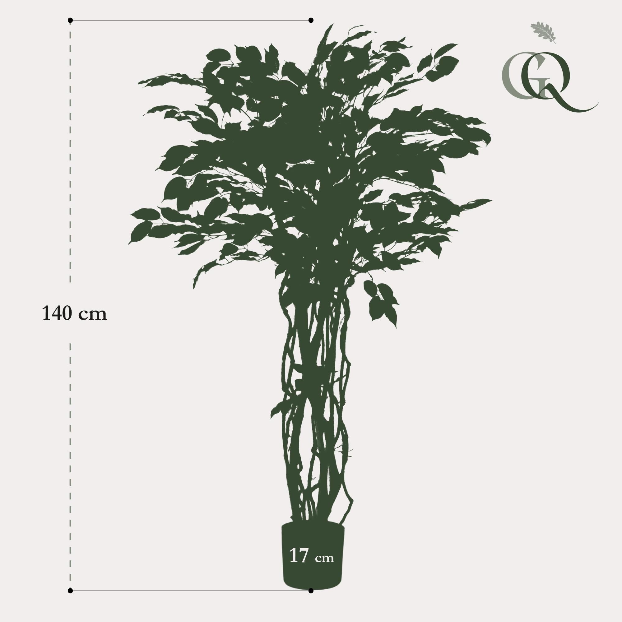Kunstpflanze Ficus Liana – Vioolblatt – 140cm
