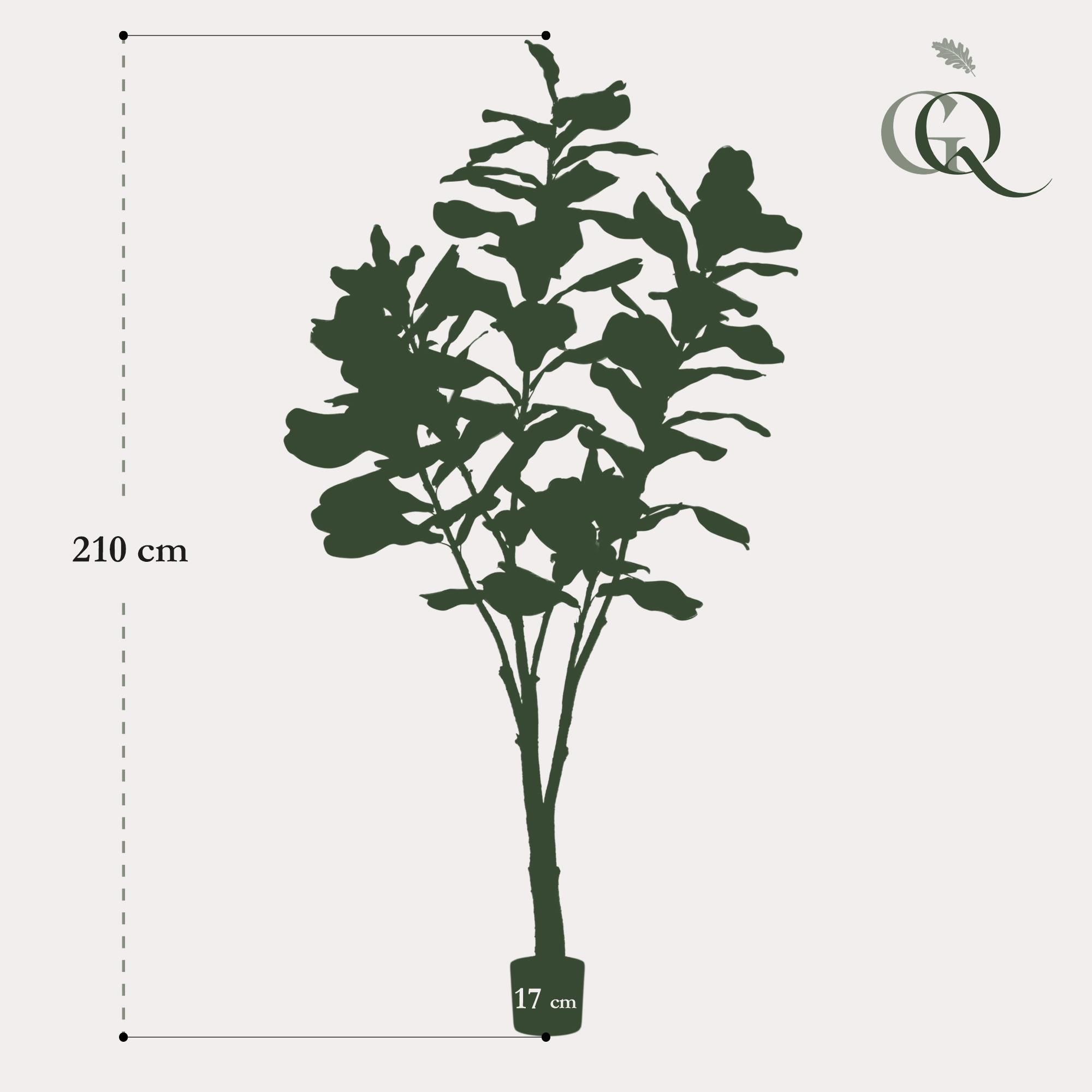 Ficus Lyrata Kunstpflanze Tabaksplant 210cm